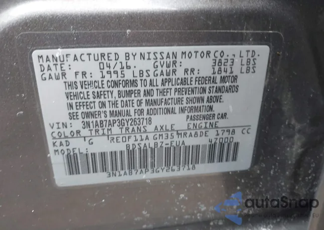 3N1AB7AP3GY263718: 42895388