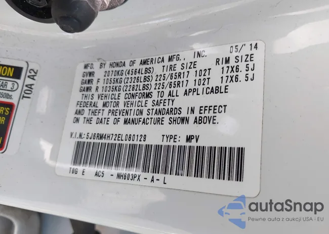 5J6RM4H72EL080129: 42895440