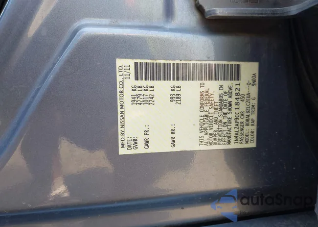 1N4AL2AP9CC184821: 42895511