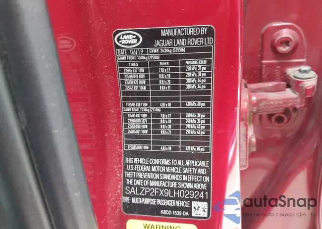 SALZP2FX9LH029241: 42895522