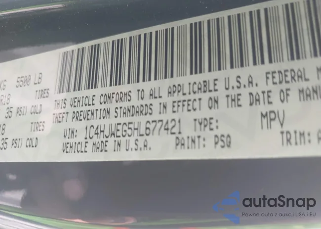 1C4HJWEG5HL677421: 42895611