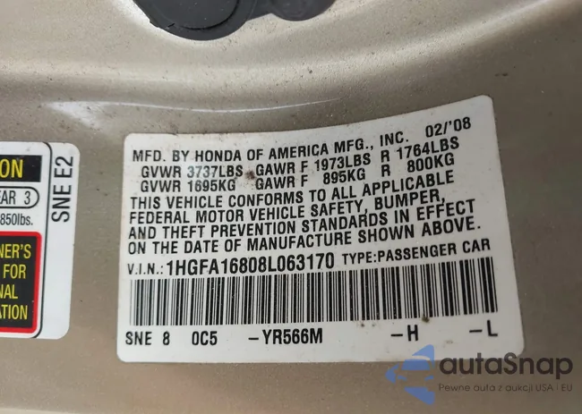 1HGFA16808L063170: 42895671