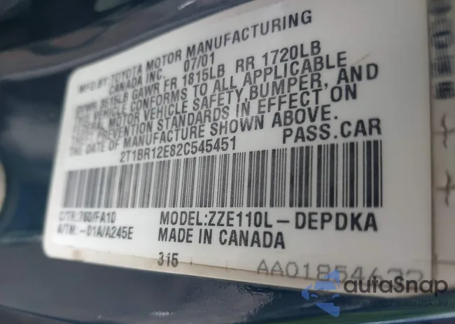 2T1BR12E82C545451: 42896893