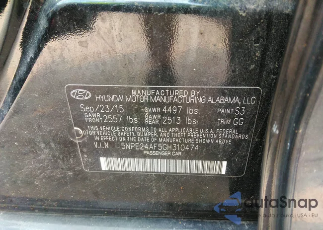 5NPE24AF5GH310474: 42896910