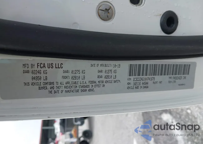 2C3CDZAG1KH741679: 42896971