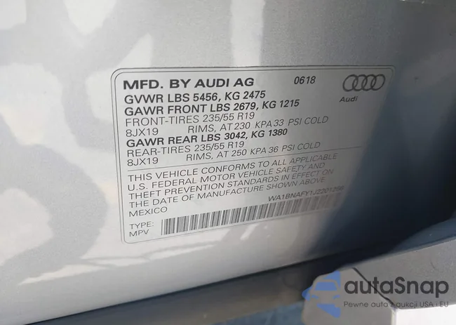 WA1BNAFY1J2201256: 42897196