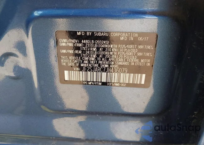 JF2SJARC7JH436079: 42897211