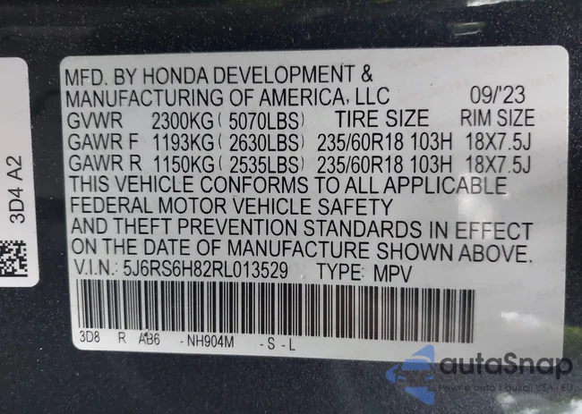 5J6RS6H82RL013529: 42897295