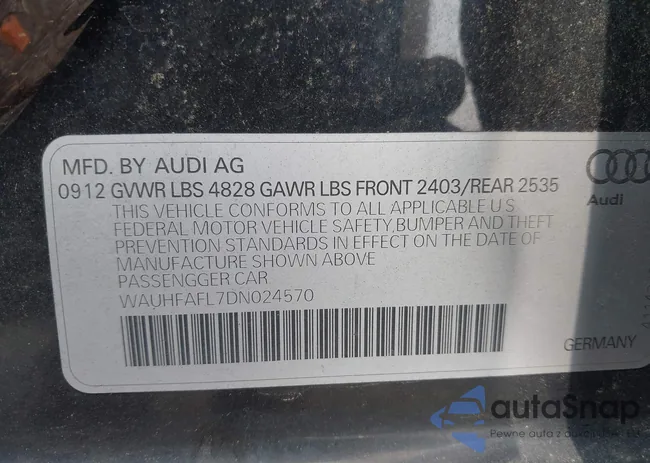 WAUHFAFL7DN024570: 42896494