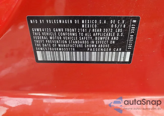 3VWC57BU0KM033178: 42896628