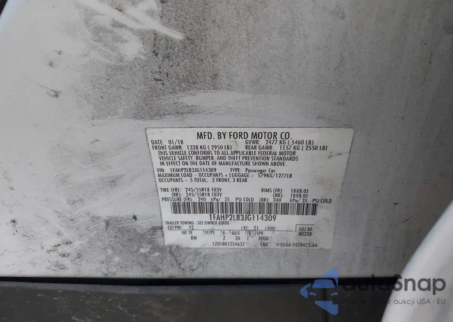 1FAHP2L83JG114309: 42896681