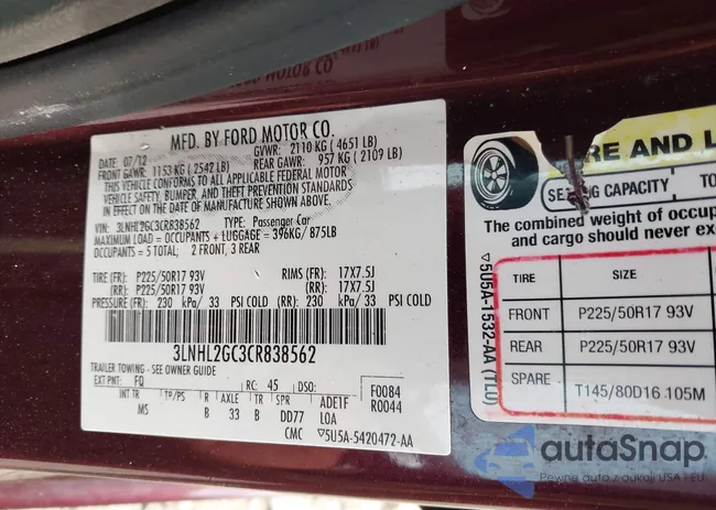 3LNHL2GC3CR838562: 42897713