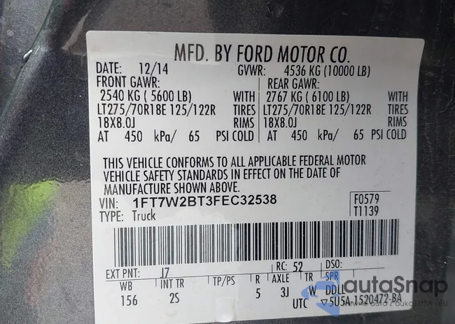 1FT7W2BT3FEC32538: 42898190