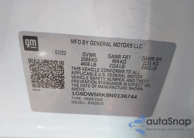 1G6DW5RK8N0136744: 42899249