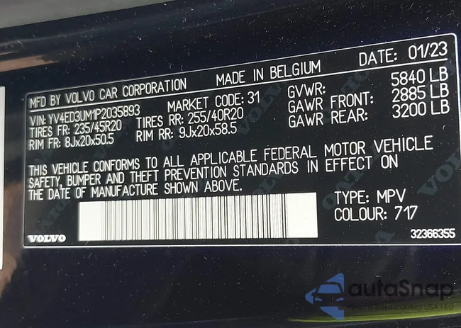 YV4ED3UM1P2035893: 42898331