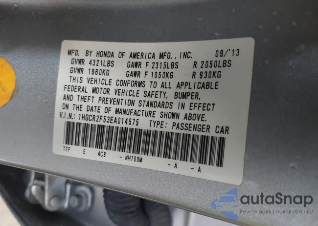 1HGCR2F53EA014575: 42898598