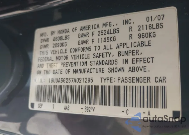 19UUA66257A021295: 42900140