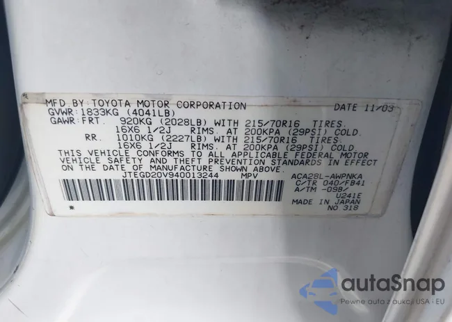 JTEGD20V940013244: 42899337