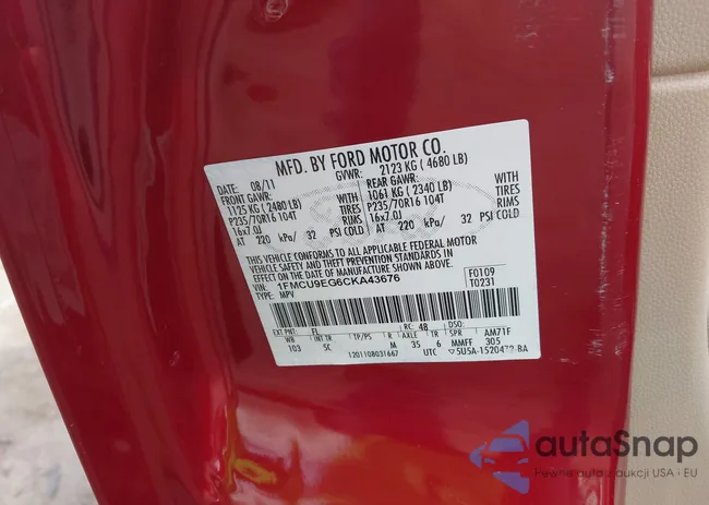 1FMCU9EG6CKA43676: 42899416