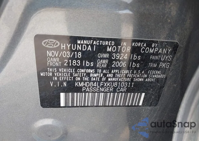 KMHD84LFXKU810311: 42899451