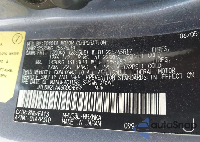 JTEDW21A460004558: 42899457