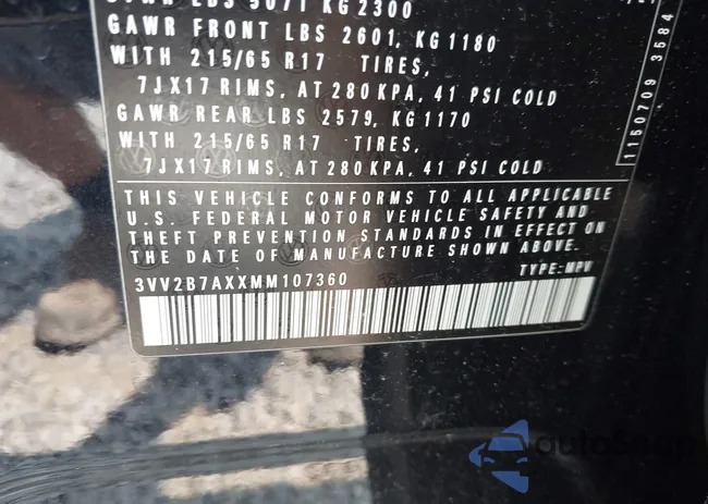 3VV2B7AXXMM107360: 42899551