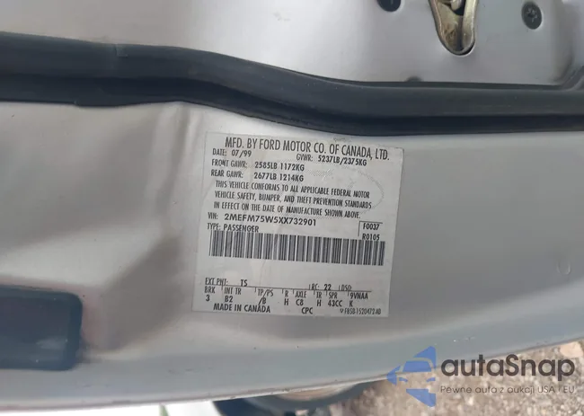 2MEFM75W5XX732901: 42900813