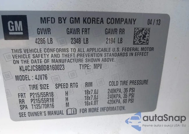 KL4CJCSB0DB160023: 42901053