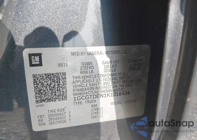 1GCGTDEN1K1318434: 42900355