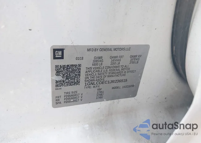 1GNLCDEC1JR236515: 42900363