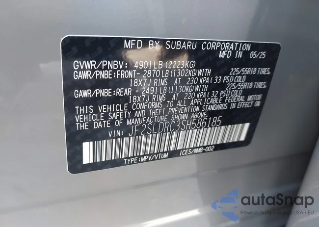 JF2SLDRC3SH586185: 42900377