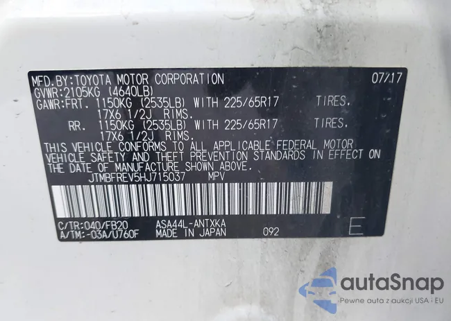 JTMBFREV5HJ715037: 42900378