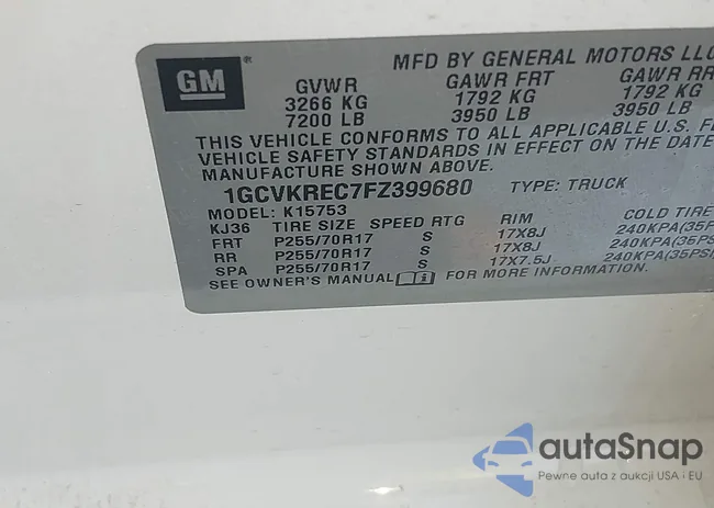 1GCVKREC7FZ399680: 42901378