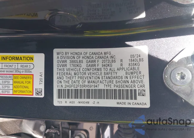 2HGFE2F55RH591947: 42902810