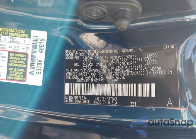 5TDYK3DC1BS035231: 42902872