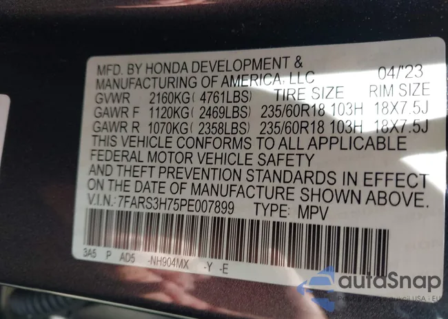 7FARS3H75PE007899: 42902939