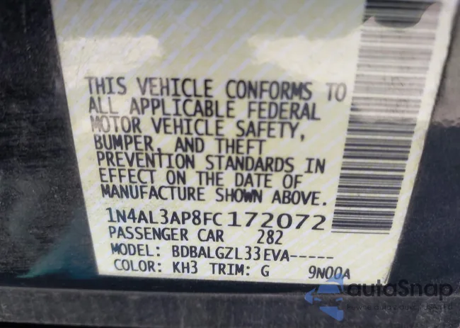 1N4AL3AP8FC172072: 42902964