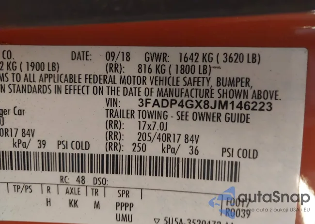 3FADP4GX8JM146223: 42903073