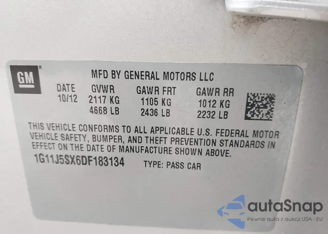 1G11J5SX6DF183134: 42903147