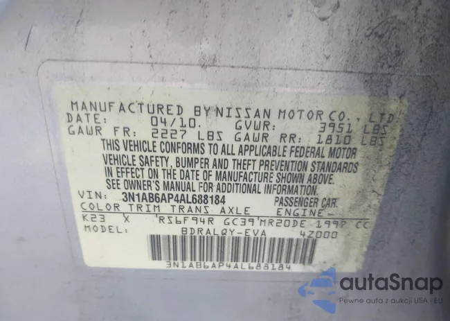 3N1AB6AP4AL688184: 42903227