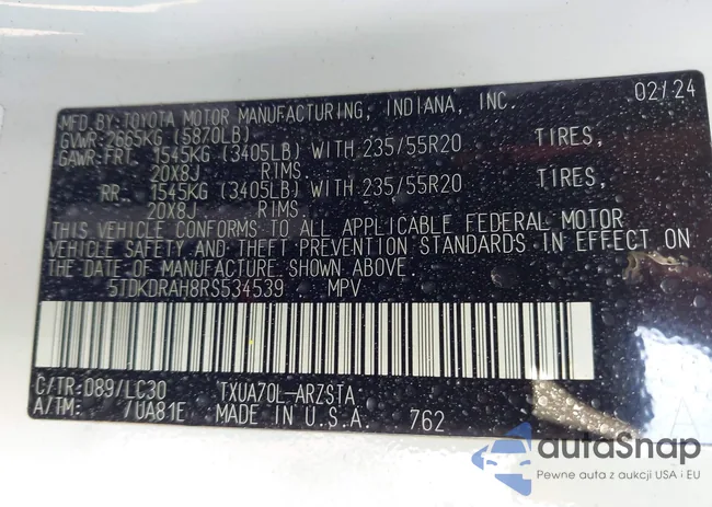 5TDKDRAH8RS534539: 42902504