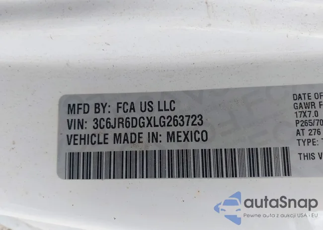 3C6JR6DGXLG263723: 42902511