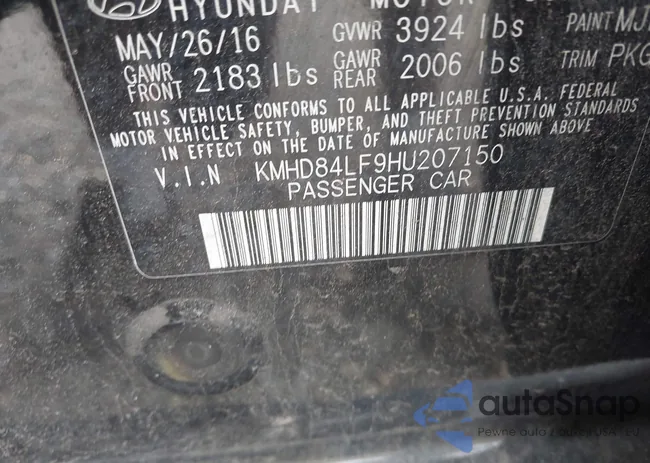 KMHD84LF9HU207150: 42902585