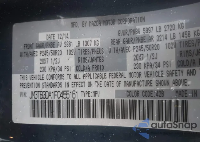 JM3TB3DA1F0455161: 42902637