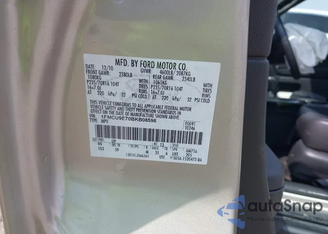 1FMCU9E70BKB08598: 42903720