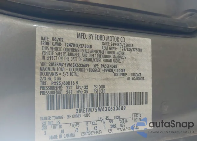 2MEFM75W63X633689: 42903827