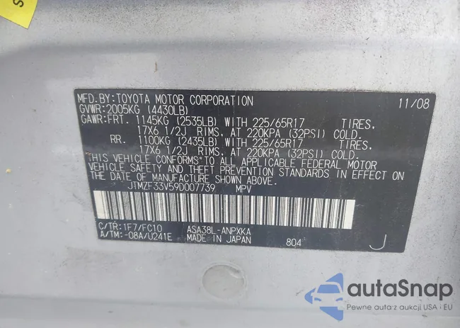 JTMZF33V59D007739: 42903901