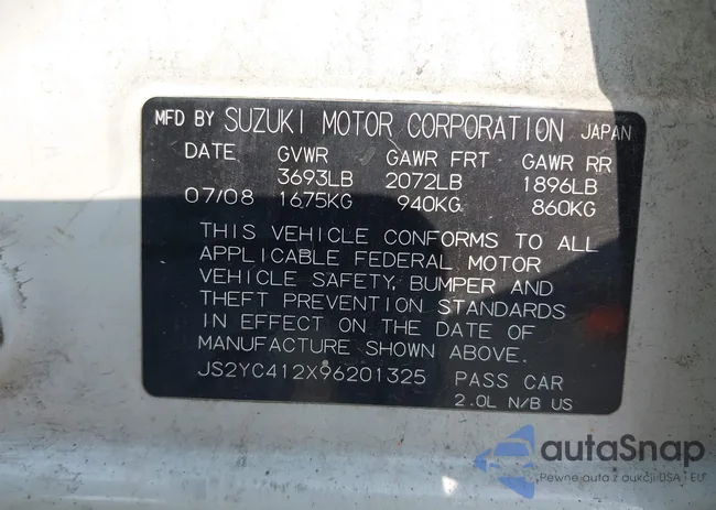 JS2YC412X96201325: 42903913