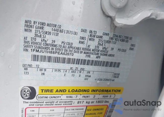 1FMJU1H88PEA62070: 42903923