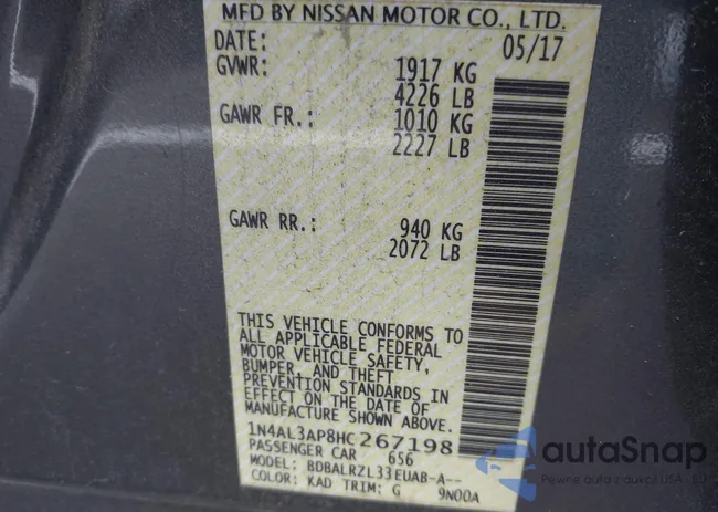 1N4AL3AP8HC267198: 42903982